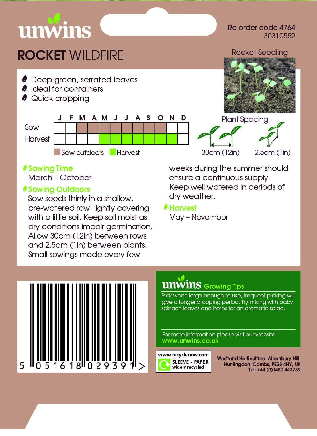 Unwins Rocket Wildfire 150 Seeds
