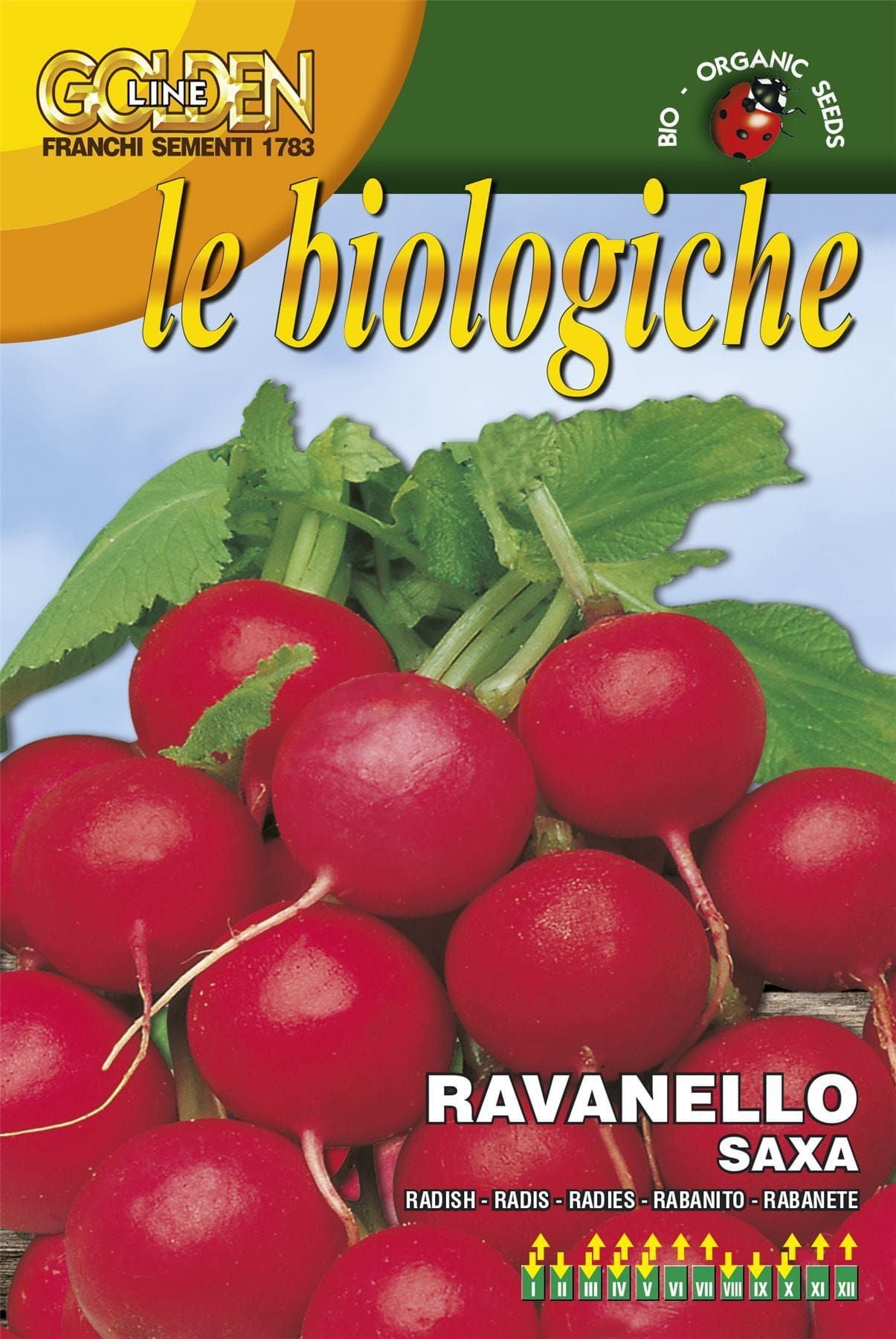 Franchi Organic BIOB112/26 Radish Saxa 2 1500 Seeeds