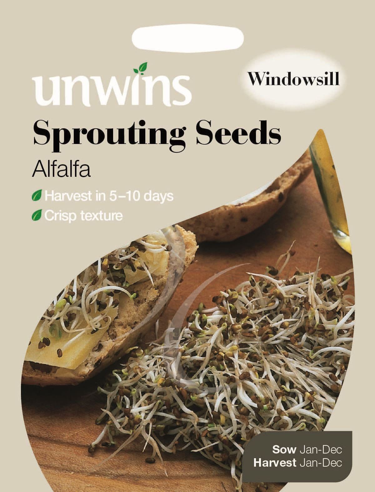 Unwins Sprouting Seeds Alfalfa 7000 Seeds