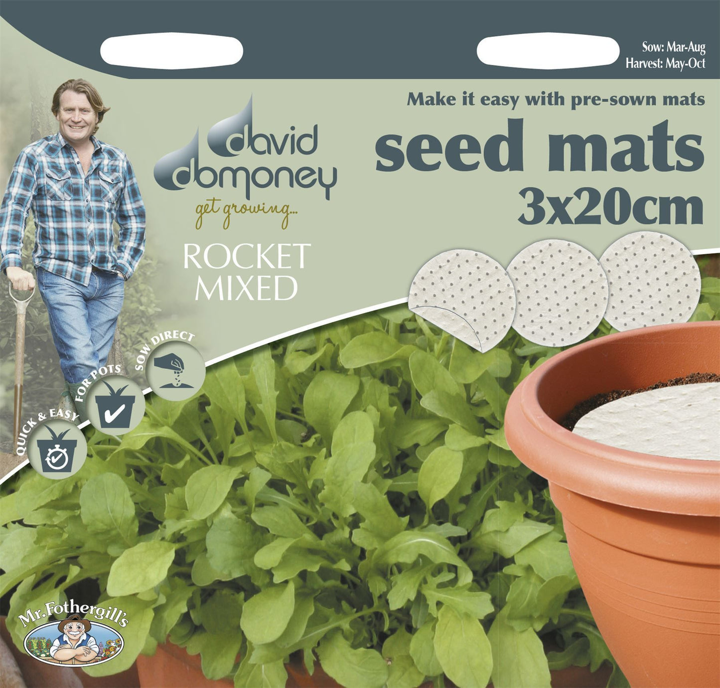 Mr Fothergills - David Domoney - Vegetable - Rocket - Mixed Mat