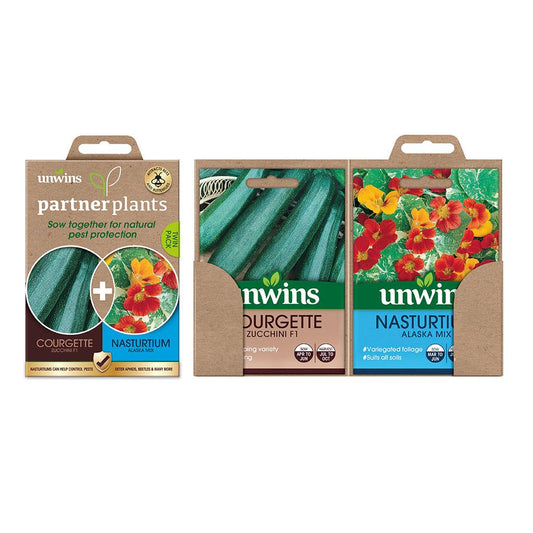 Unwins - Partner Plants -  Courgette & Nasturtium Seeds