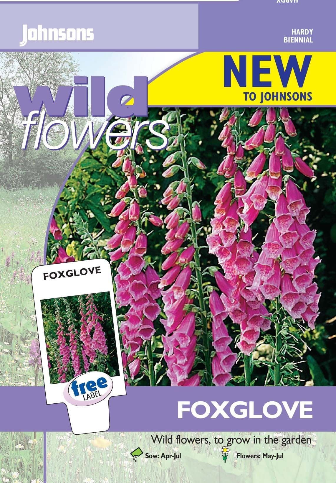 johnsons wildflower seeds Johnsons Wildflower Foxglove 2000 Seeds – JustSeed