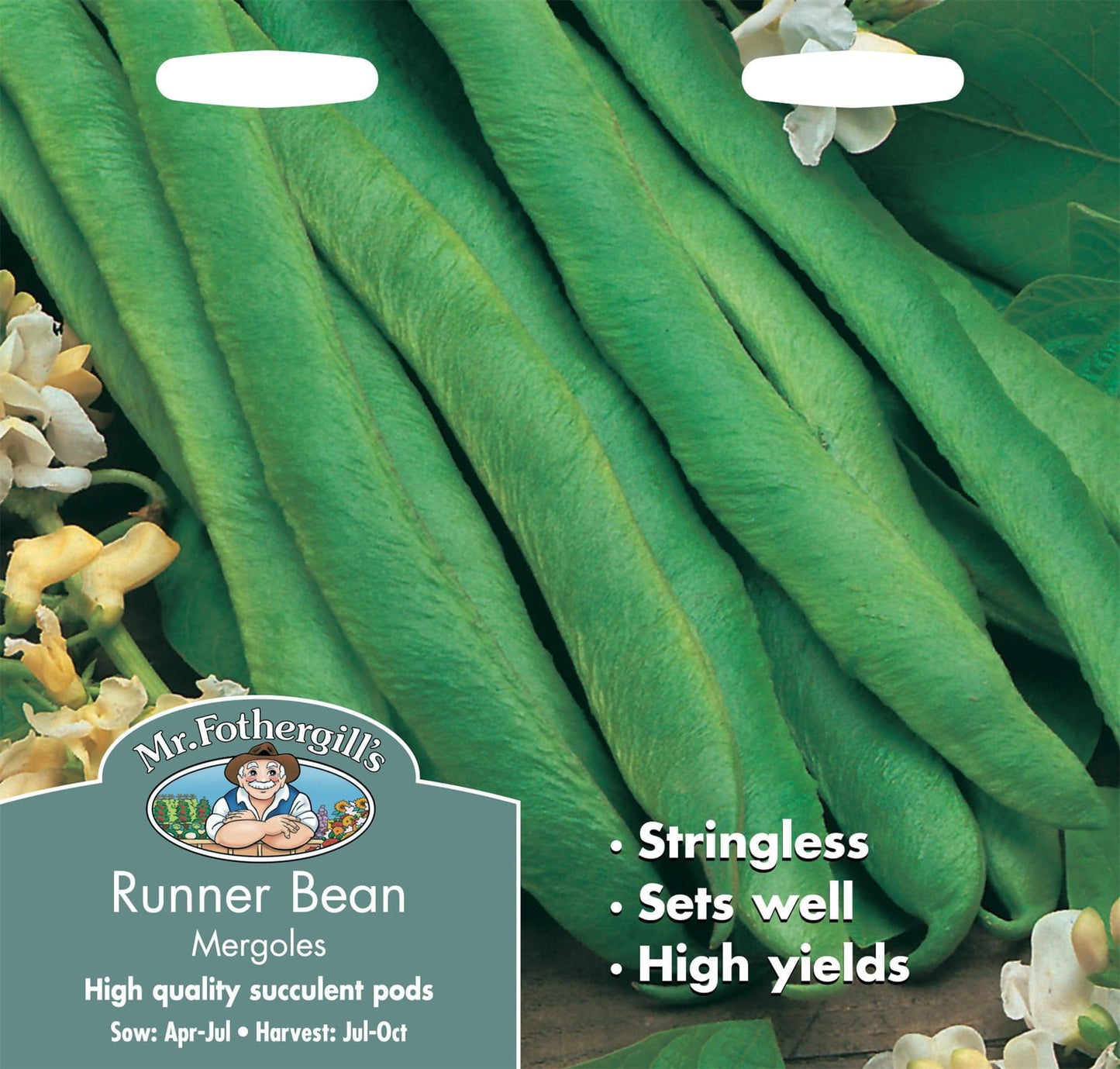 Mr Fothergills Runner Bean Mergoles Stringless 45 Seeds