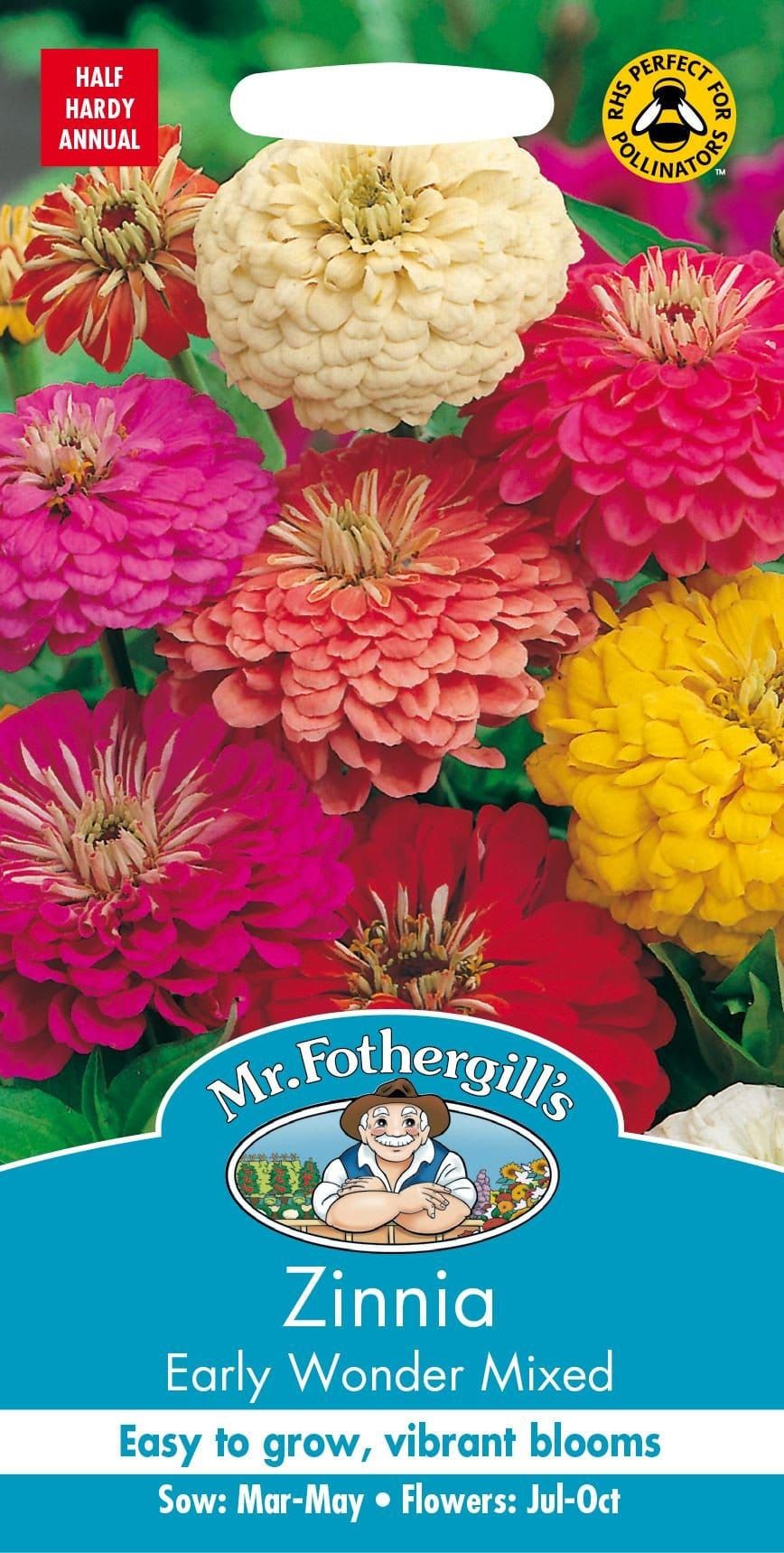 Mr Fothergills Zinnia Early Wonder 100 Seeds