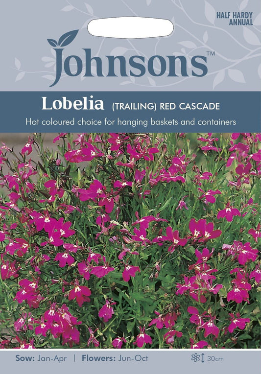 Johnsons Trailing Lobelia Red Cascade 1500 Seeds