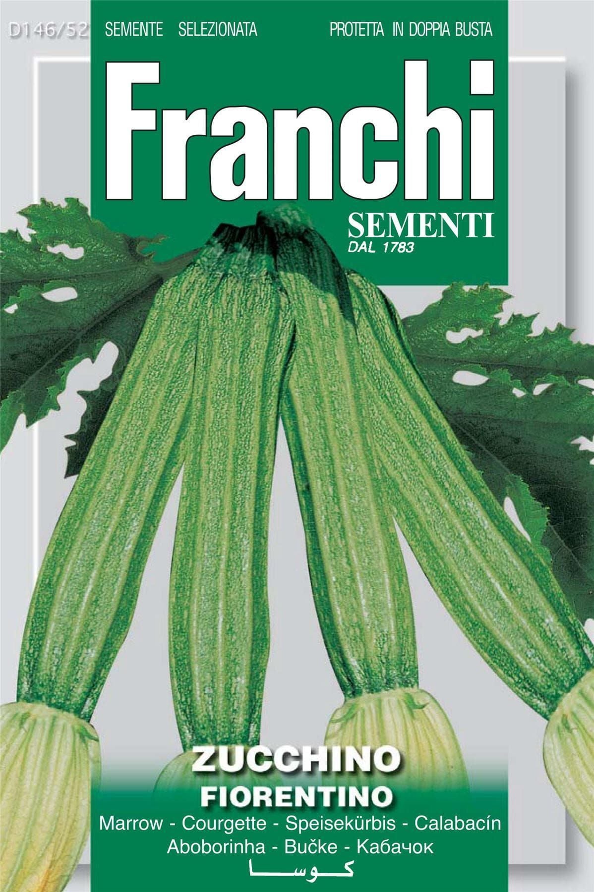 Franchi Seeds of Italy Courgette Lungo Fiorentino Seeds