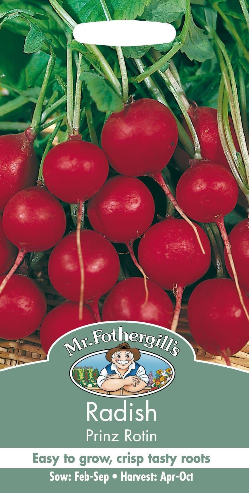 Mr Fothergills Radish Prinz Rotin 500 Seeds