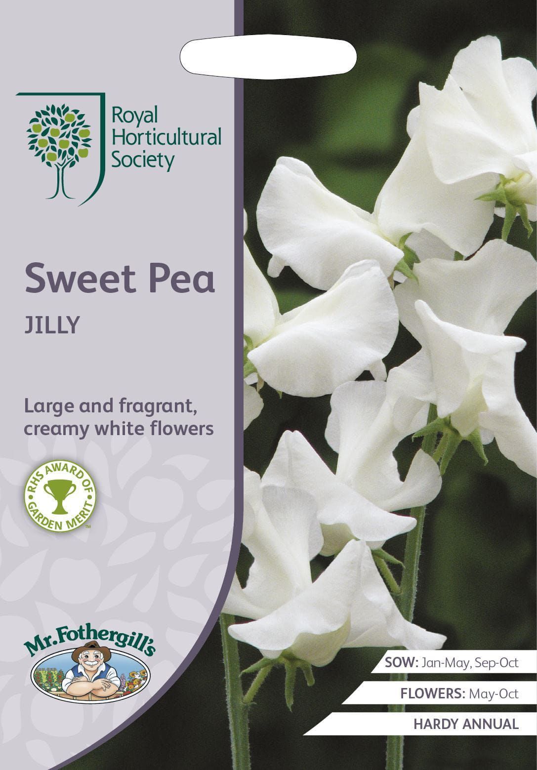 Mr Fothergills RHS Sweet Pea Jilly 25 Seeds
