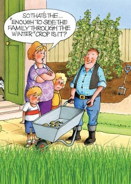 Greeting Cards Funny Humour Winter Crop