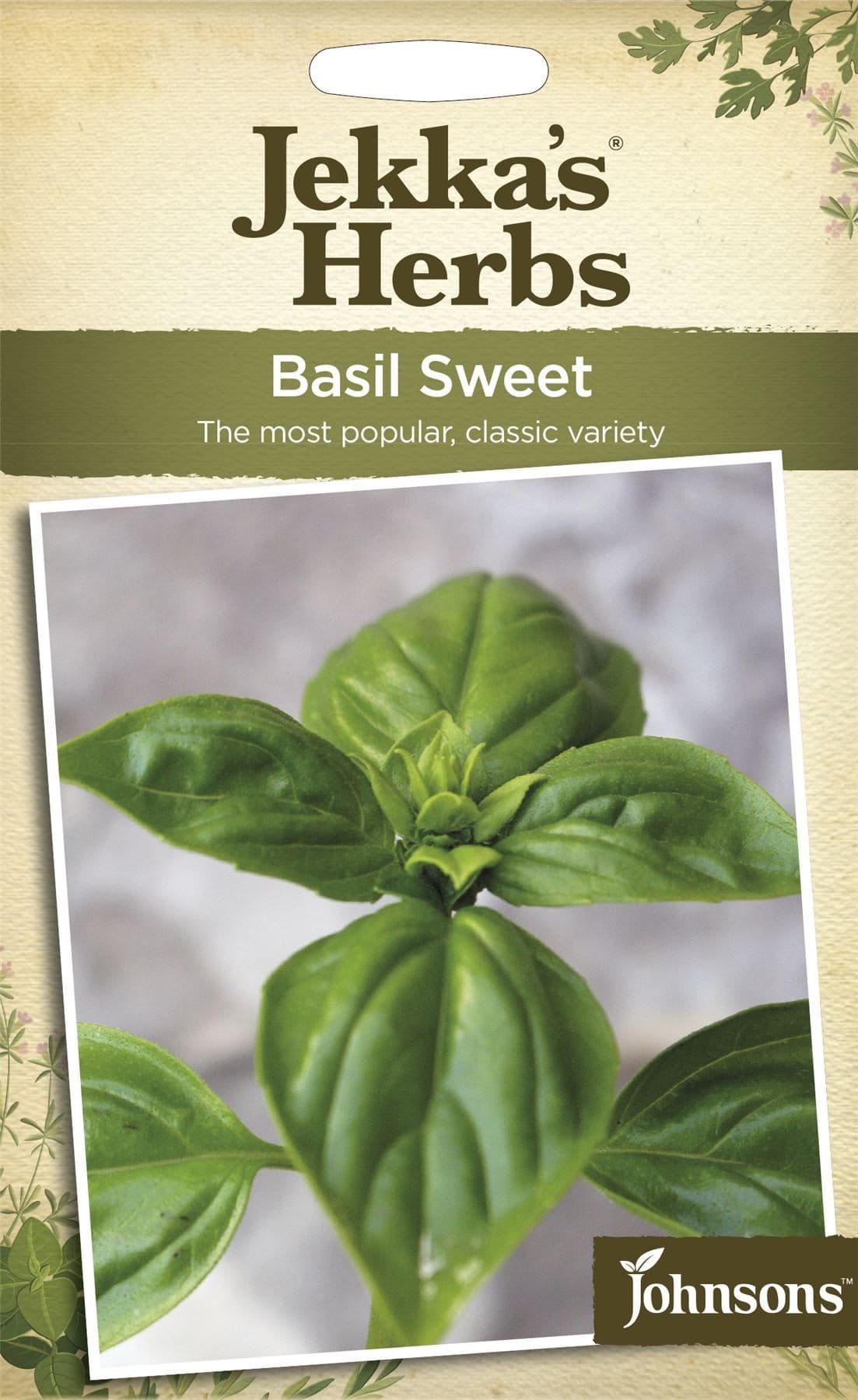 Johnsons Jekka's Herbs Basil Sweet 580 Seeds