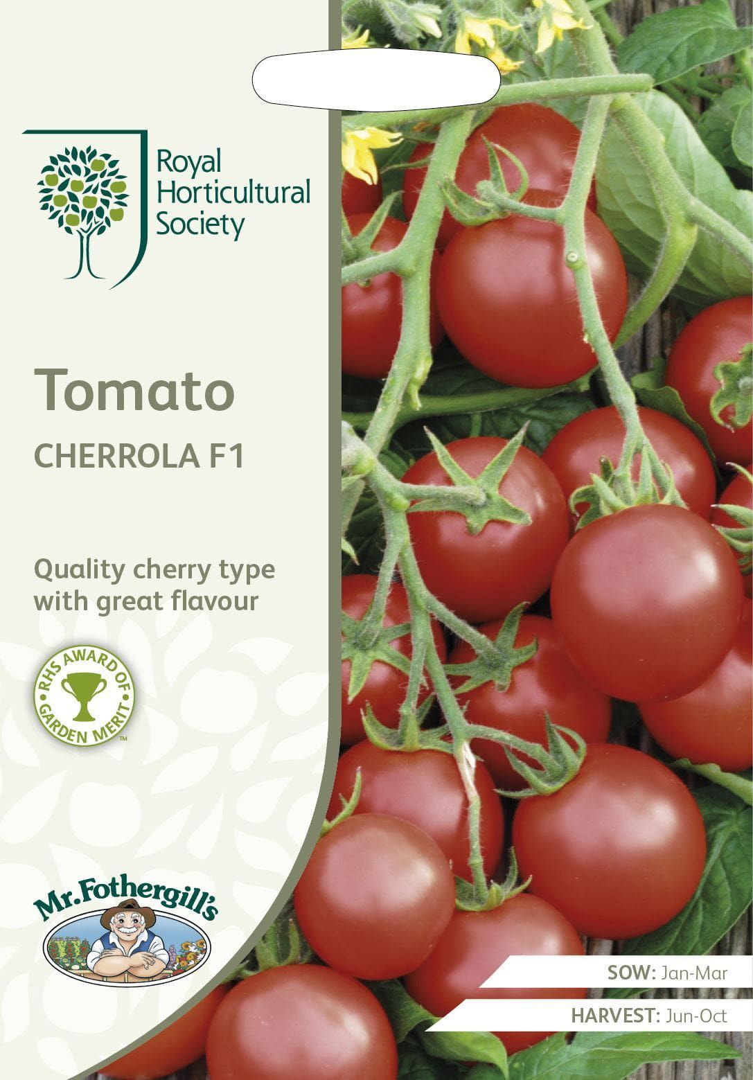 Mr Fothergills RHS Tomato Cherrola F1 Hybrid 10 Seeds