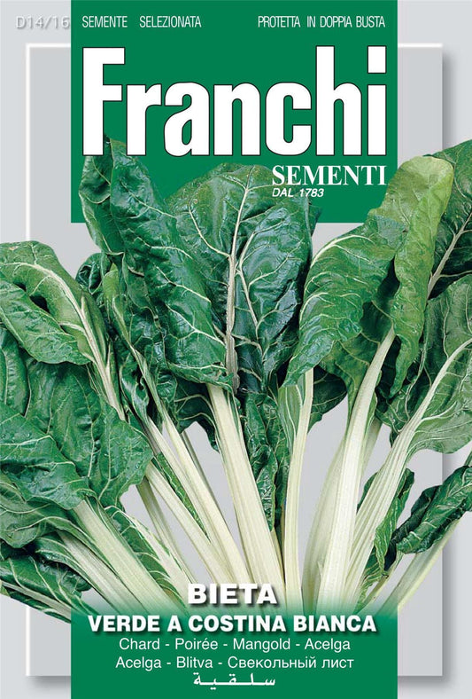 Franchi Seeds of Italy - DBO 14/16 - Swiss Chard - Verde a Costina Bianca - Seeds *