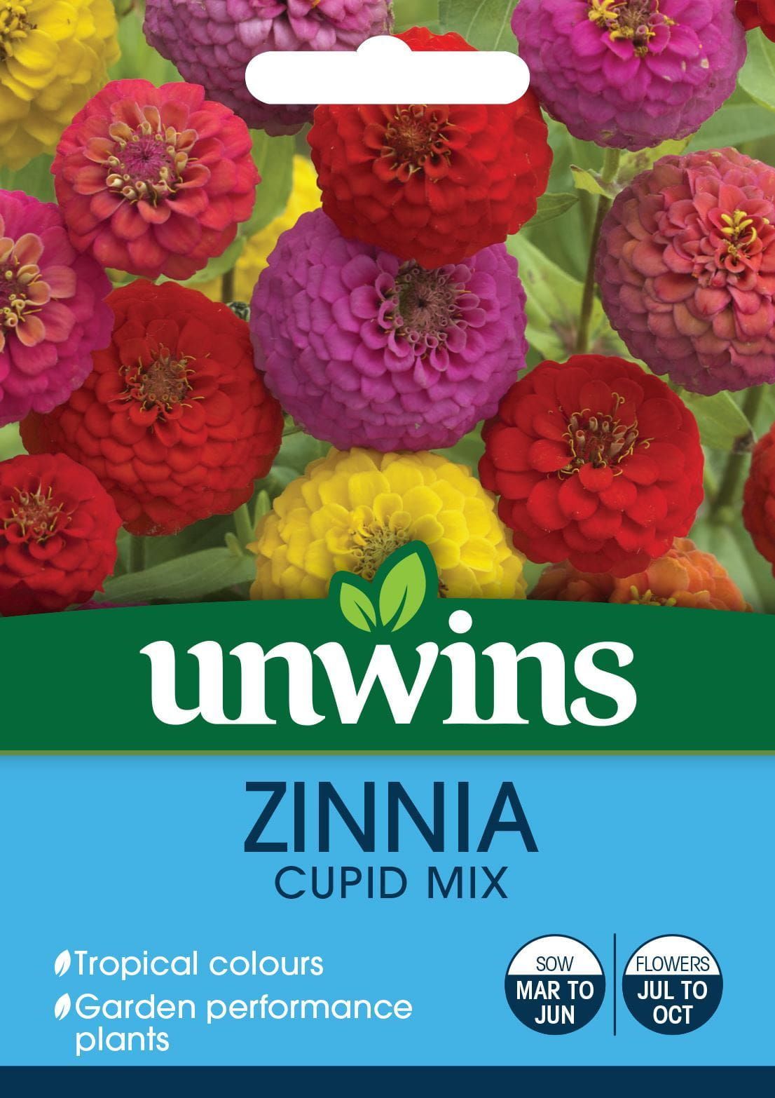 Unwins Zinnia Cupid Mix 60 Seeds