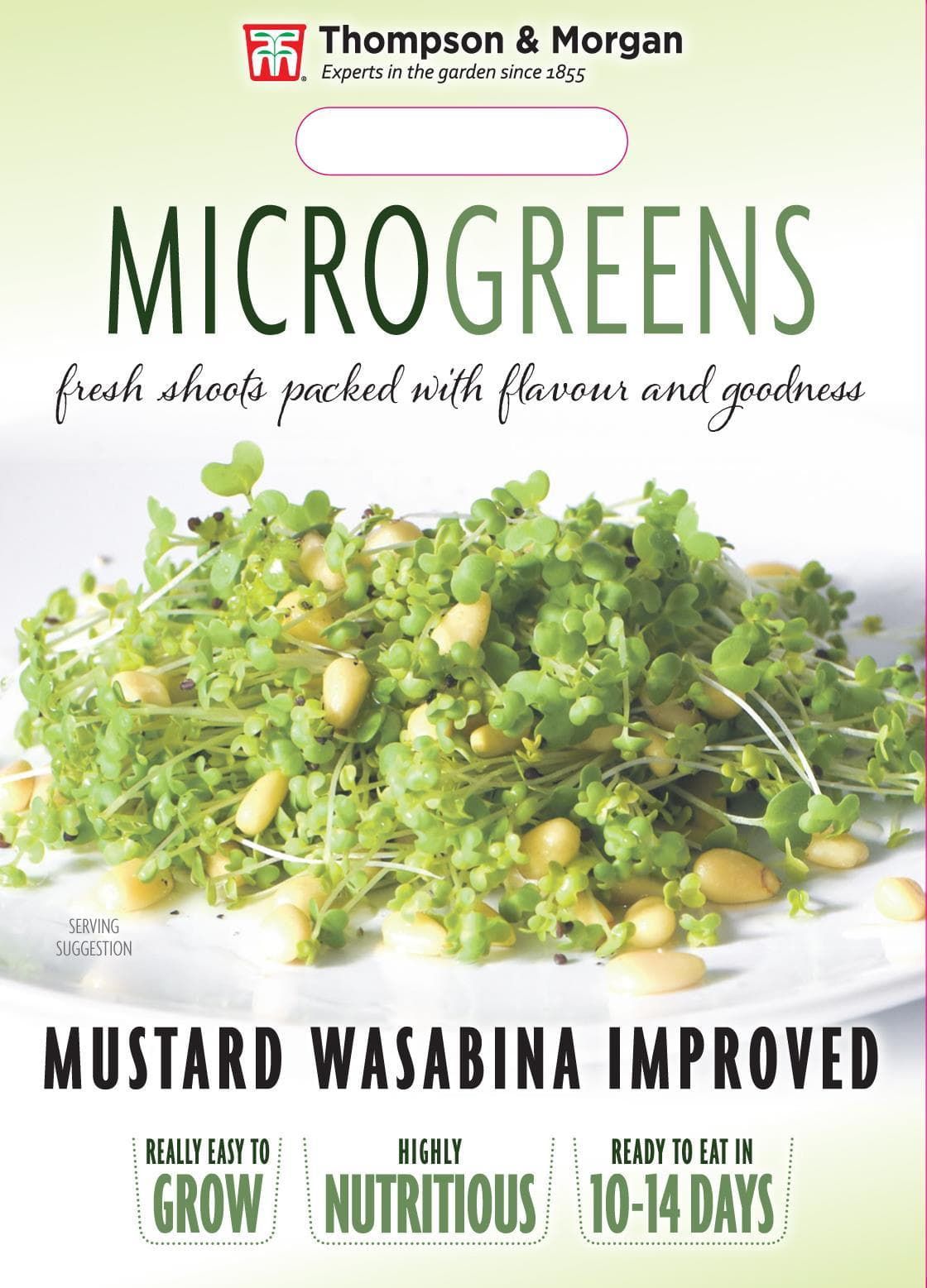 Thompson & Morgan Vegetable Microgreens Mustard Wasabina Improved - 300 Seeds