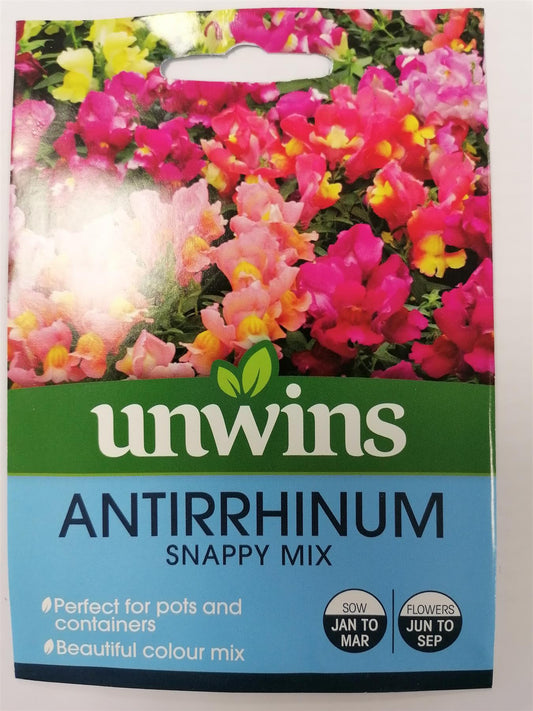 Unwins - Flower - Antirrhinum Snappy Mix Seeds