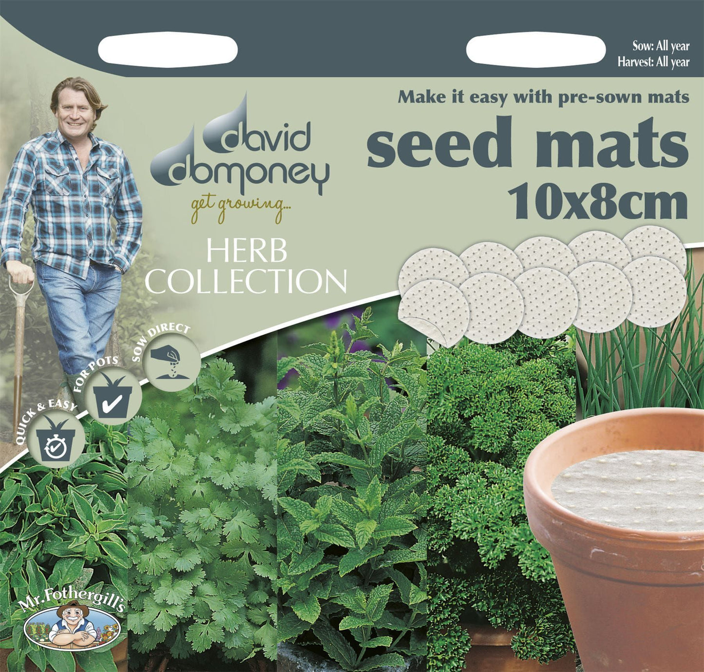 Mr Fothergills David Domoney Herb Mats Collection Seed