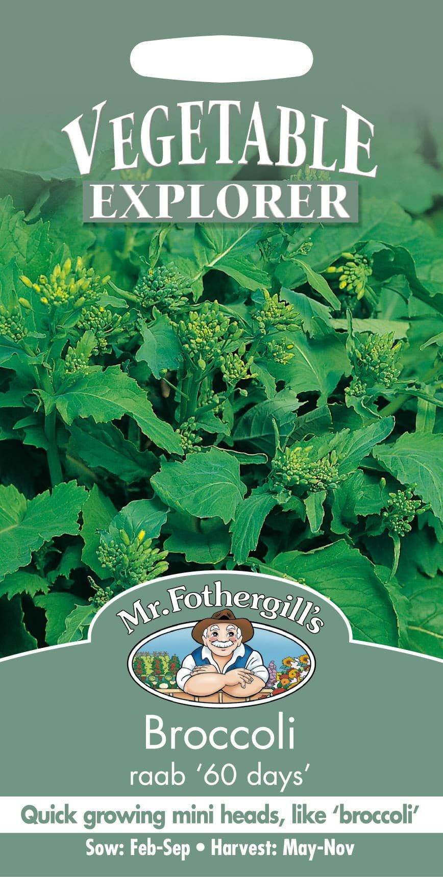 Mr Fothergills Broccoli Raab 60 Days 500 Seeds