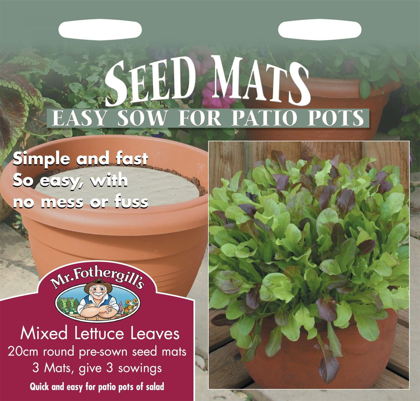 Mr Fothergills Salad Seed Mats Mixed Lettuce Leaves