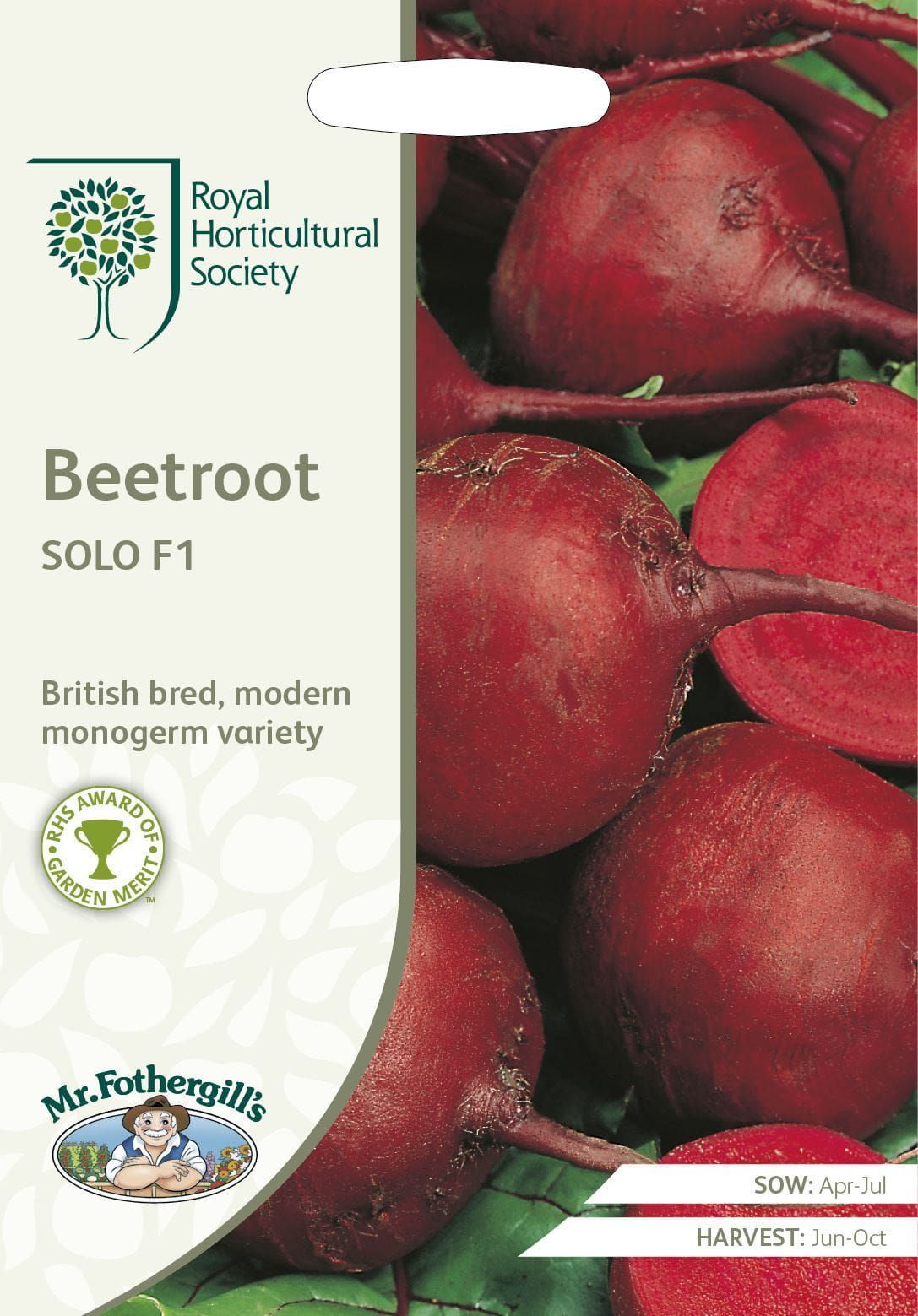 Mr Fothergills RHS Beetroot Solo F1 250 Seeds