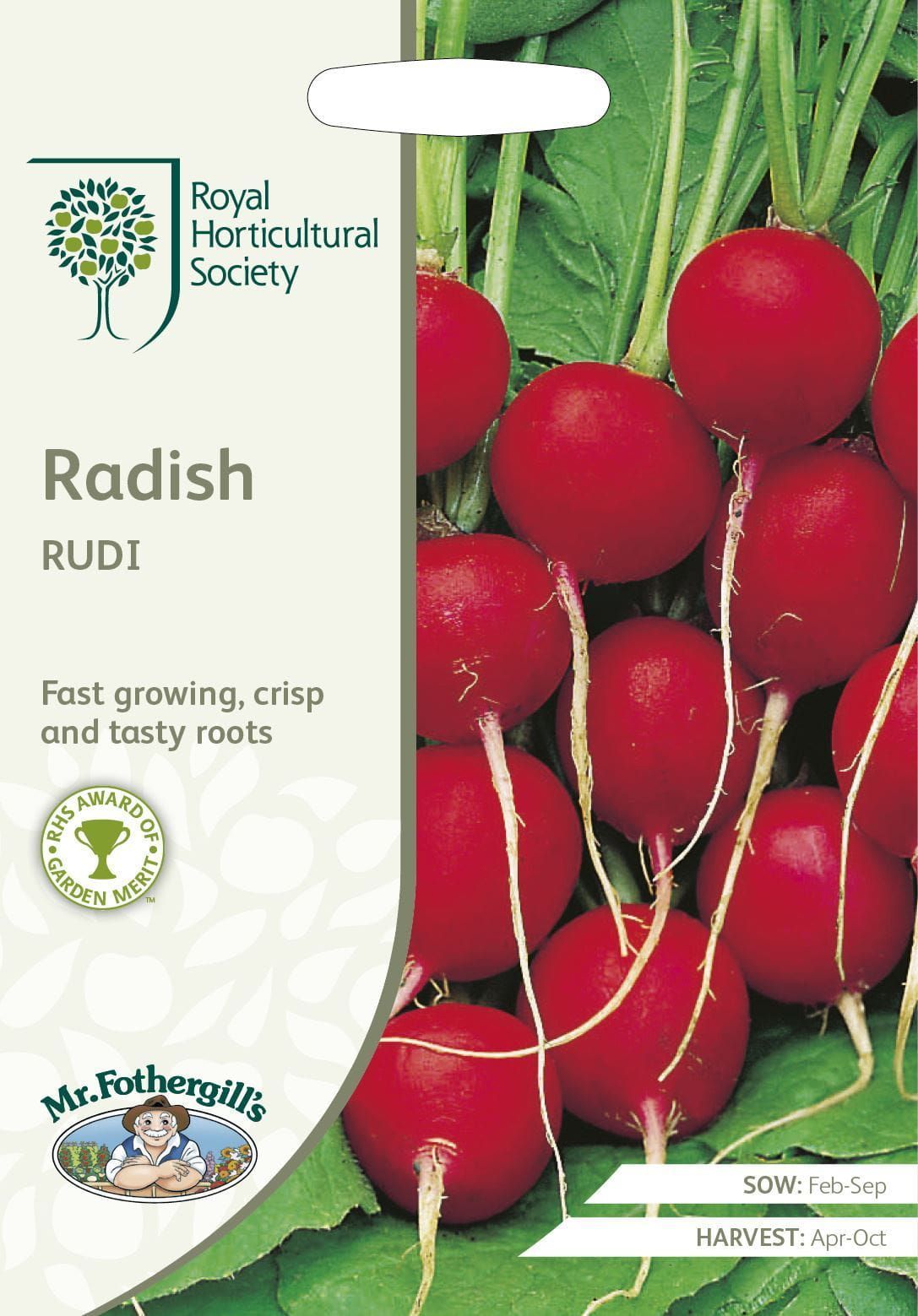 Mr Fothergills RHS Radish Rudi 500 Seeds