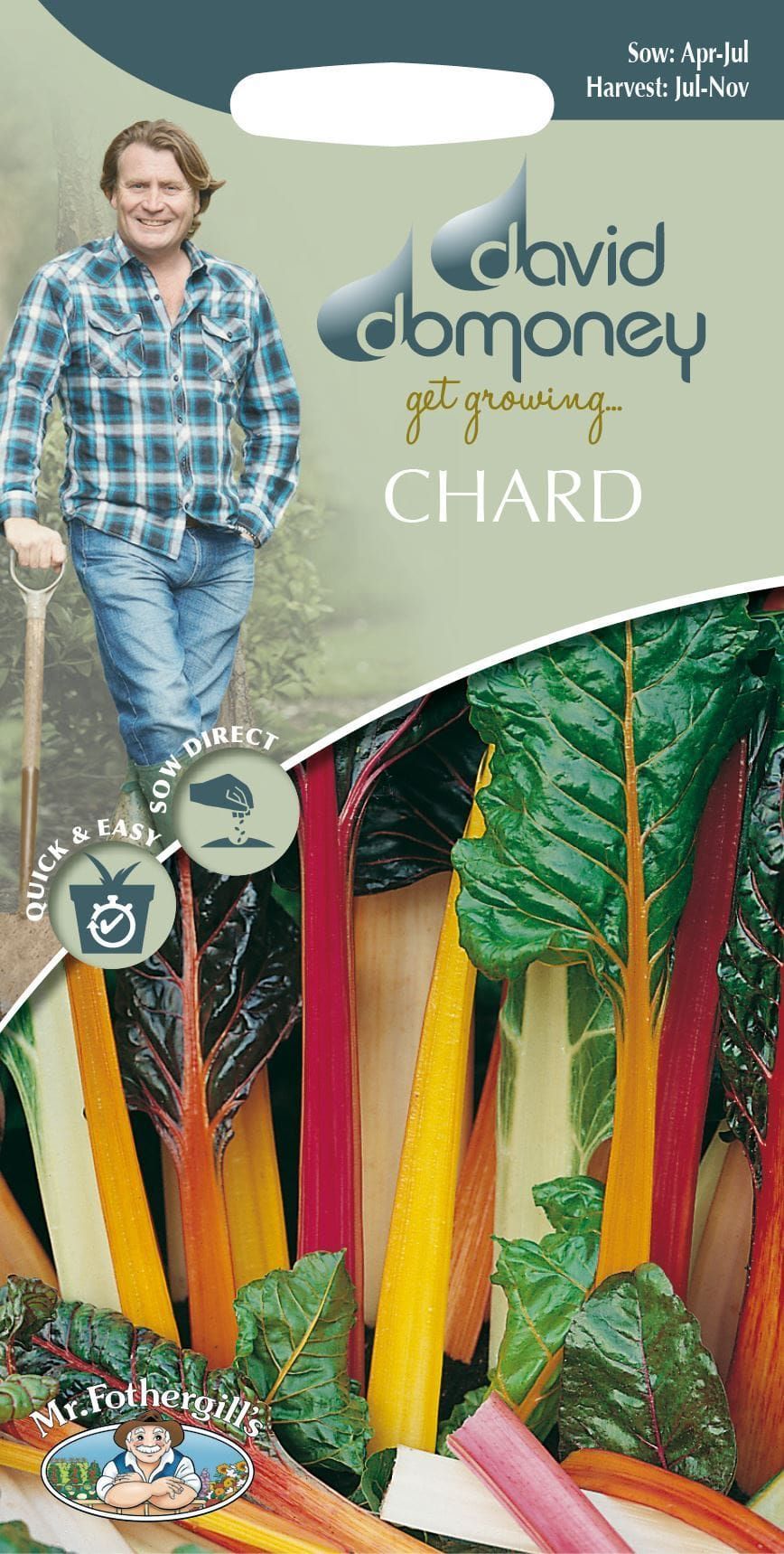 Mr Fothergills - David Domoney - Vegetable - Chard - Bright Lights - 150 Seeds