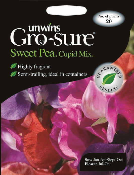 Unwins Sweet Pea Cupid Mix 21 Seeds