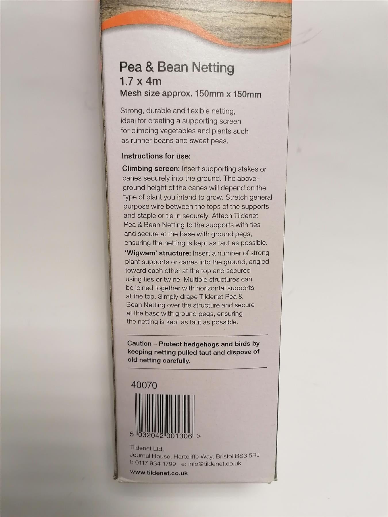 Tildenet - Pean & Bean Netting - 1.7m x 4m