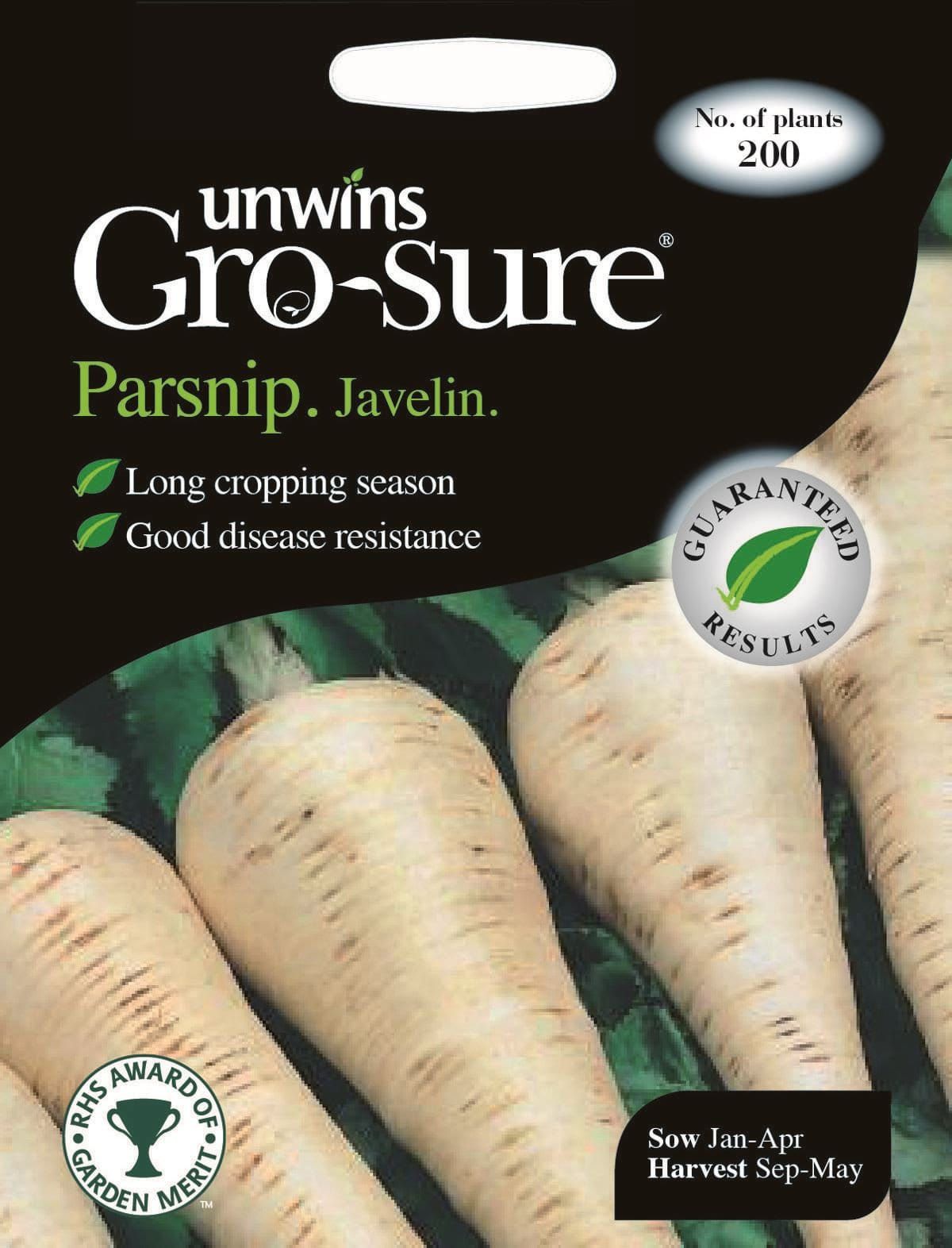 Unwins Parsnip Javelin F1 200 Seeds
