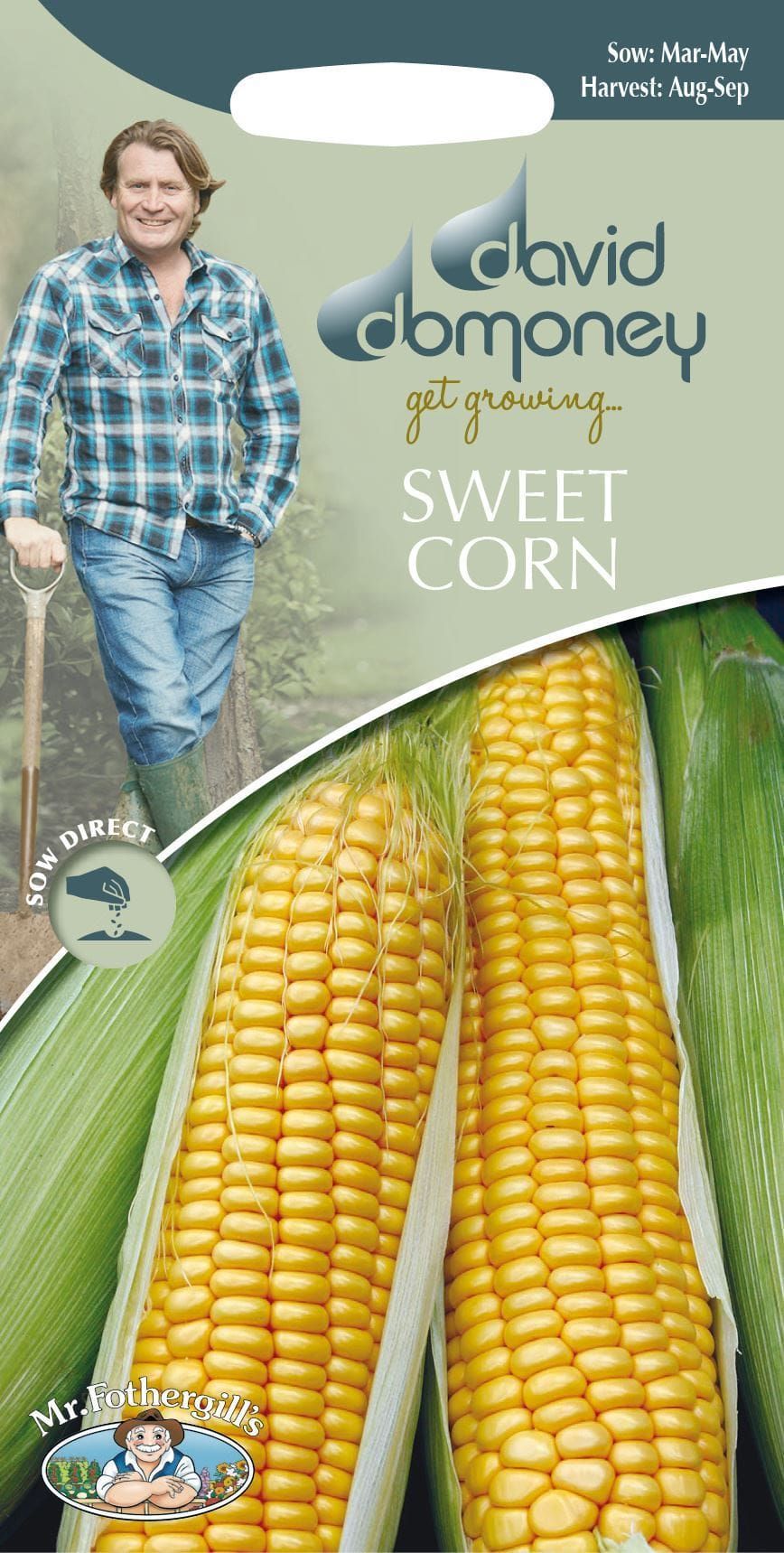 Mr Fothergills - David Domoney - Vegetable - Sweetcorn - Swift F1 - 35 Seeds