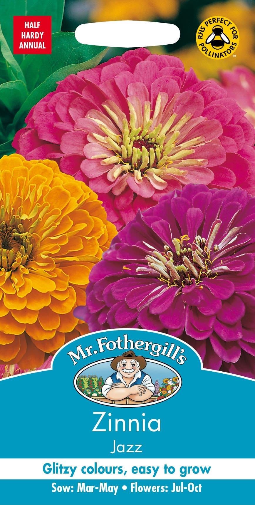 Mr Fothergills Zinnia Jazz 75 Seeds