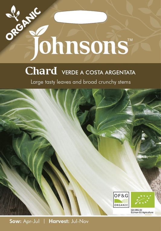 Johnsons Organic Chard Verde a Costa Argentata 125 Seeds