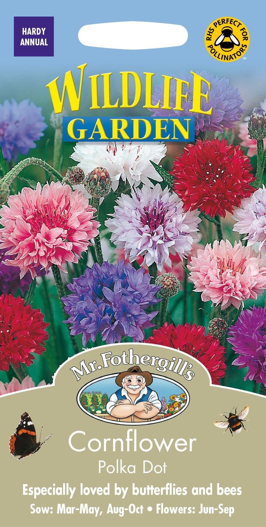 Mr Fothergills Cornflower Polka Dot 500 Seeds