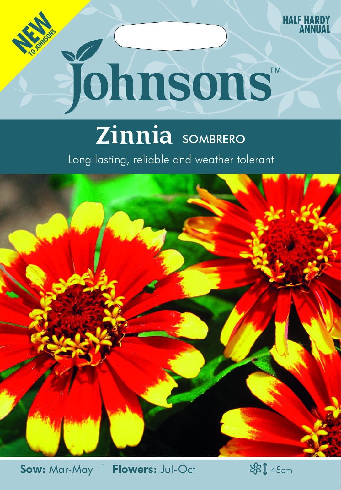 Johnsons Zinnia Sombrero 50 Seeds