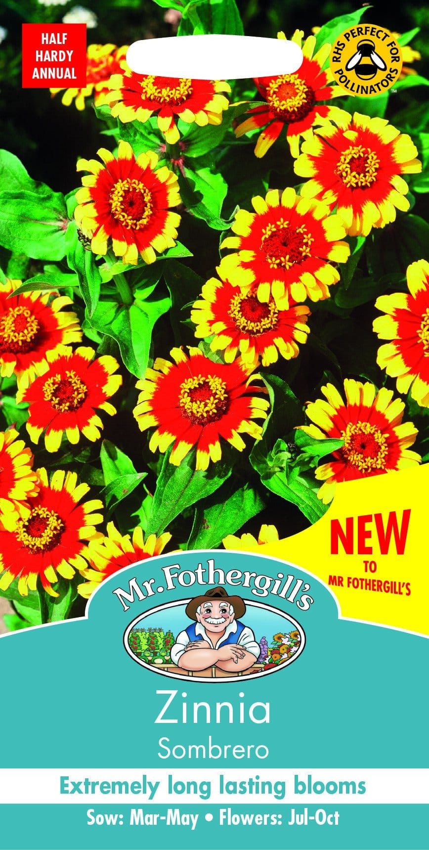 Mr Fothergills Zinnia Sombrero 50 Seeds