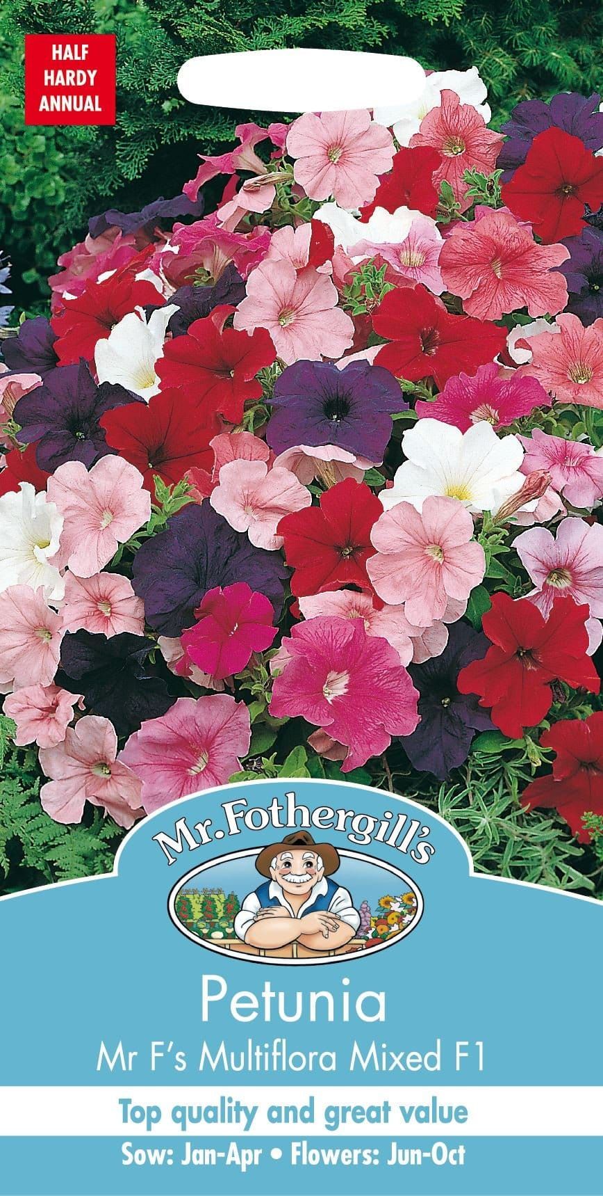 Mr Fothergills Petunia Mr F's Multiflora Mix F1 120 Seeds