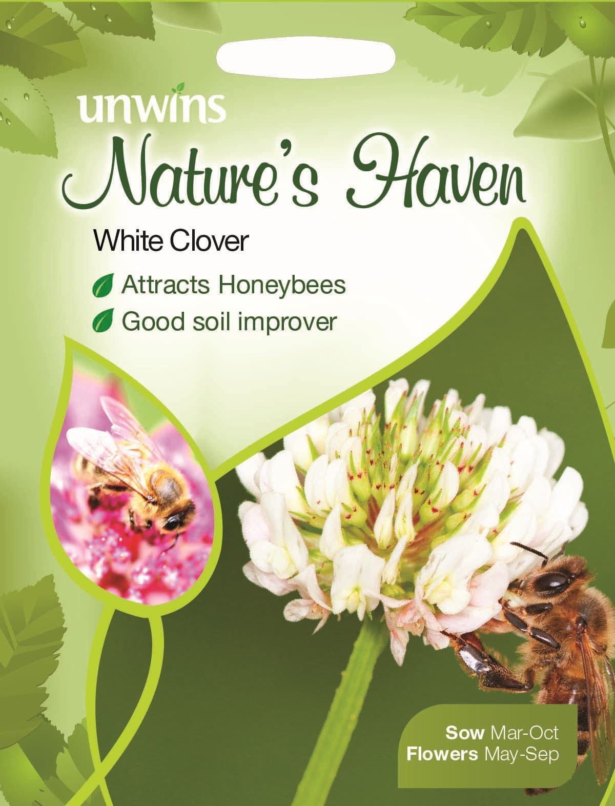 Unwins Nature's Haven White Clover 1000 Seeds
