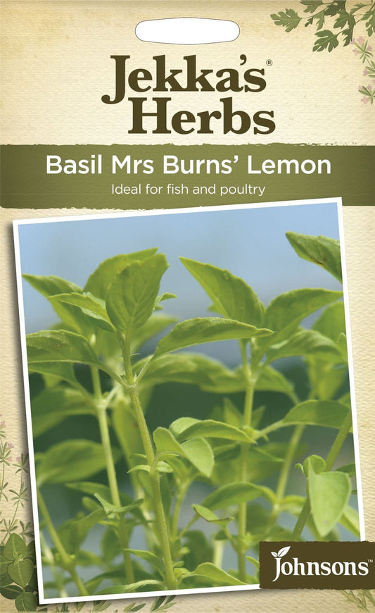 Johnsons Jekka's Herbs Basil Mrs Burns' Lemon 450 Seeds