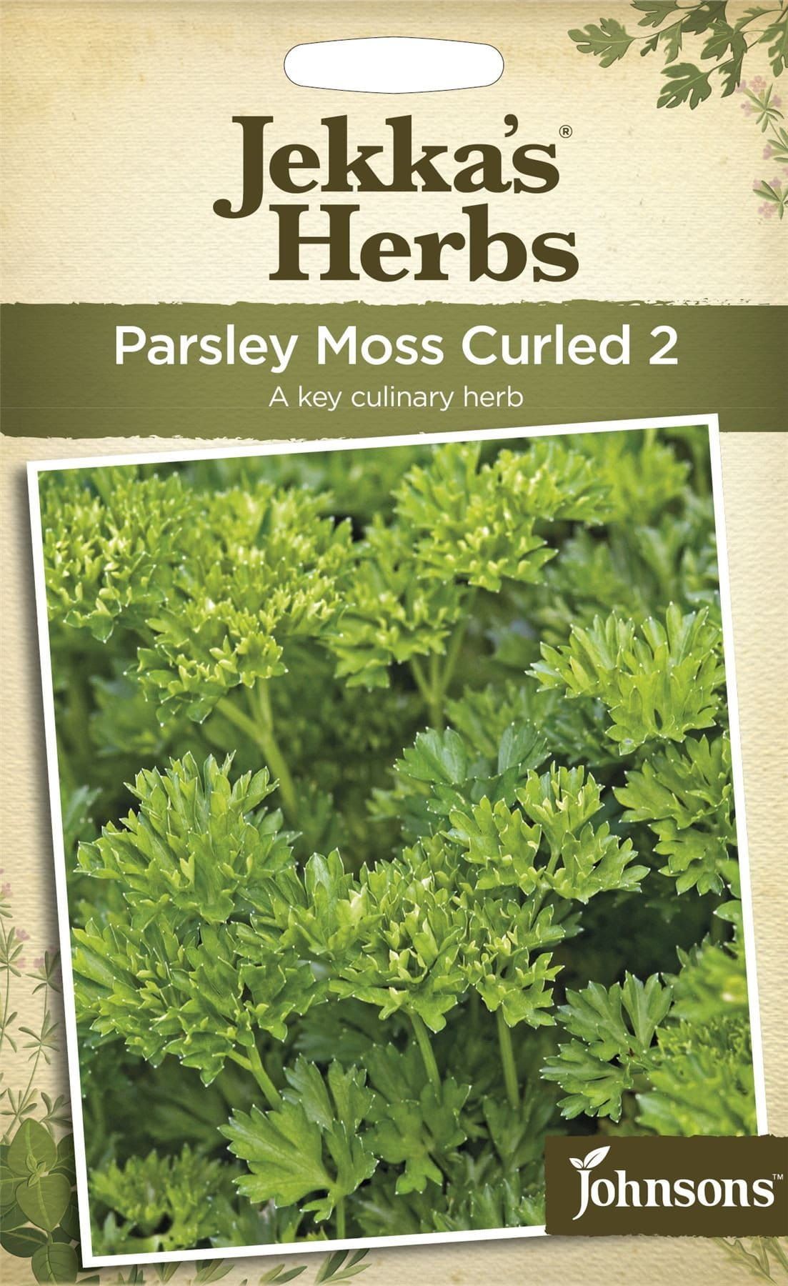 Johnsons Jekka's Herbs Parsley Moss Curled 2 1200 Seeds