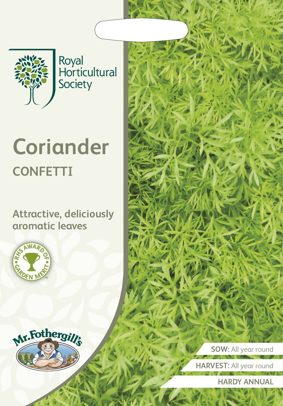 Mr Fothergills RHS Coriander Confetti 150 Seeds
