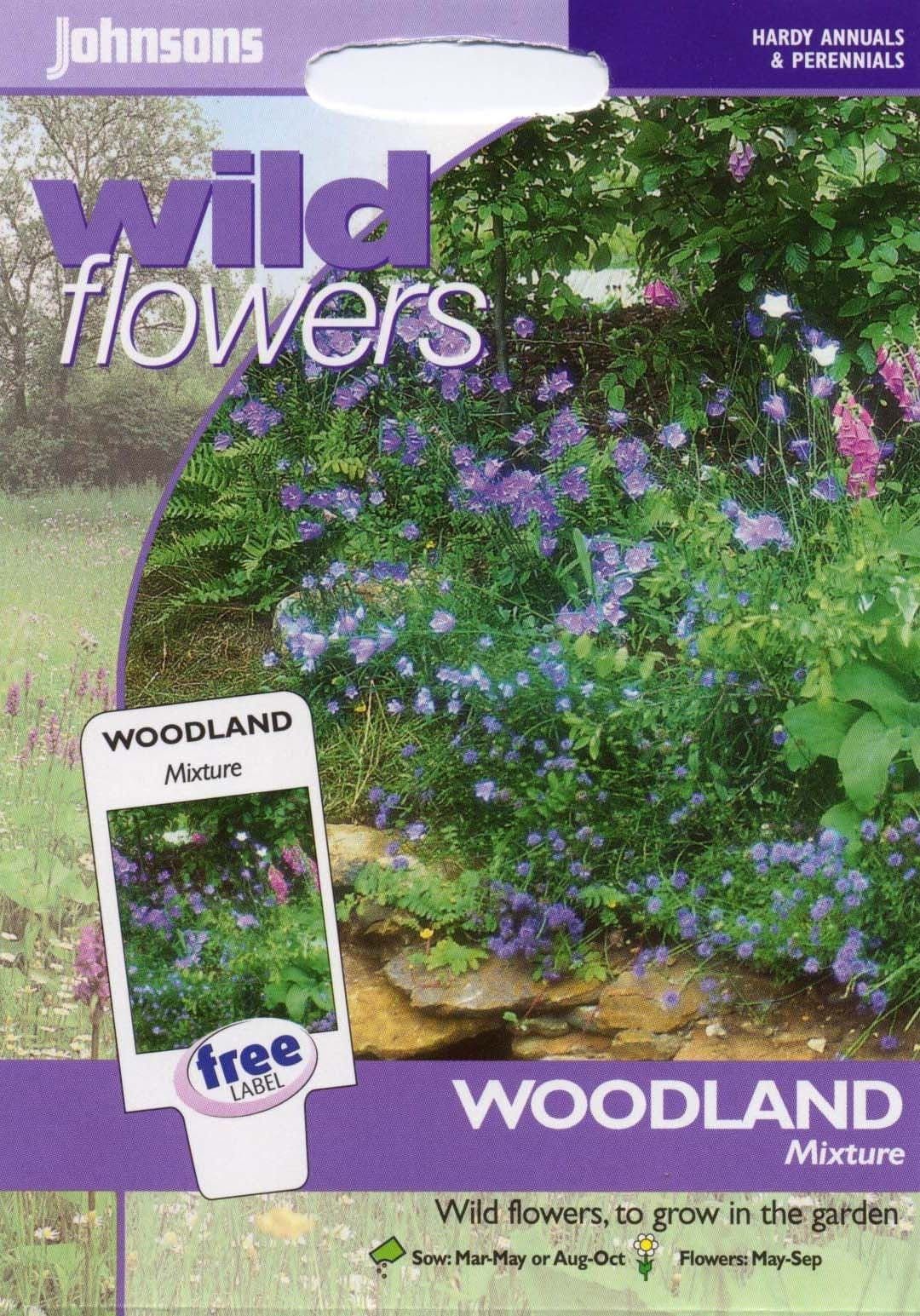 johnsons wildflower seeds Johnsons Wildflower Woodland Mixture – JustSeed