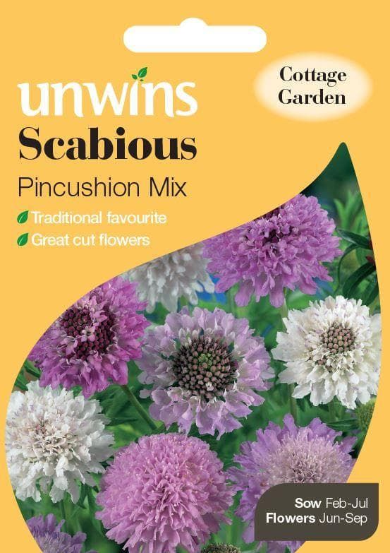 Unwins Scabious Pincushion Mix 50 Seeds