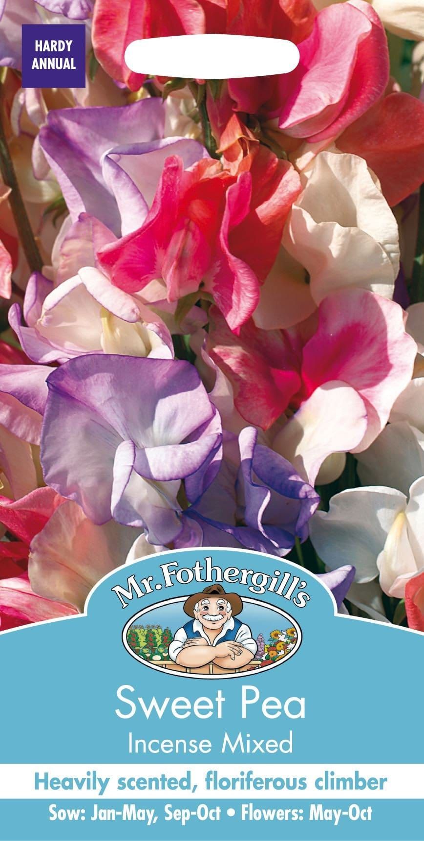 Mr Fothergills Sweet Pea Incense Mixed 35 Seeds
