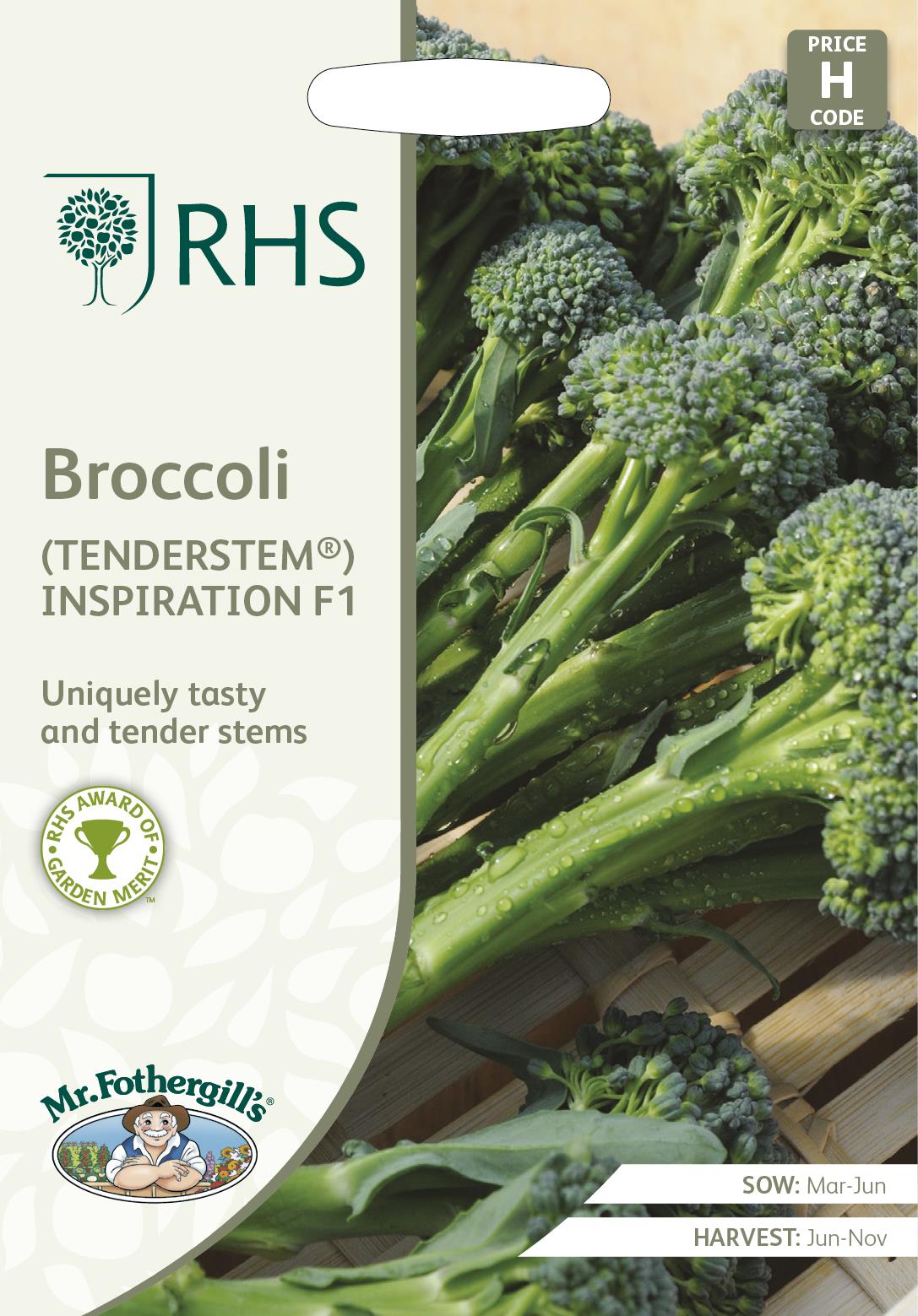 Mr Fothergills - RHS - Vegetable - Broccoli - Inspiration F1 (Tenderstem) - 20 Seeds
