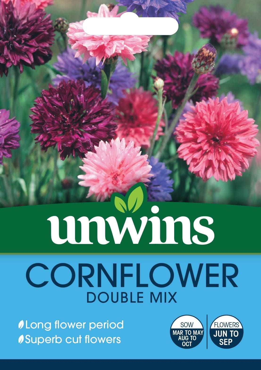 Unwins Cornflower Double Mix 300 Seeds