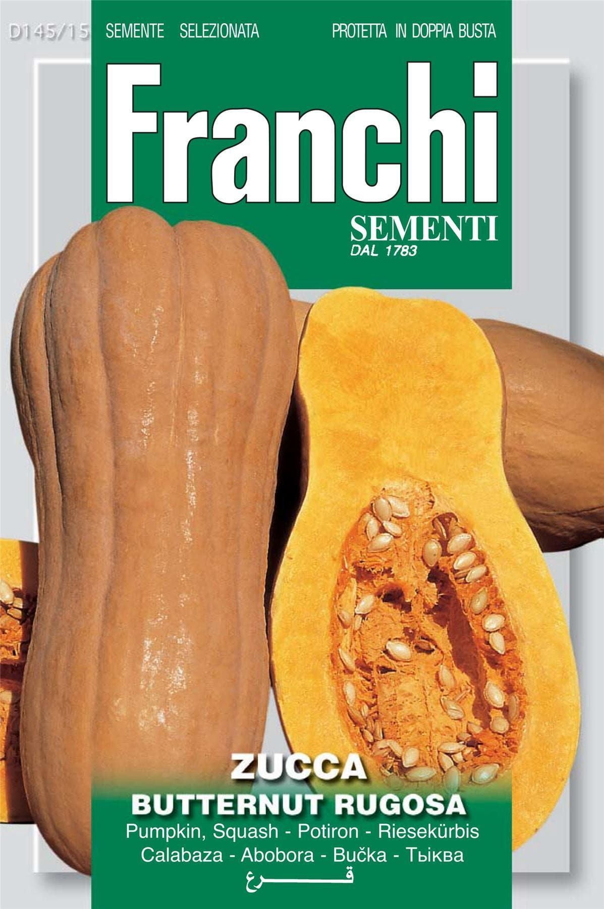 Franchi Seeds of Italy Pumpkin Butternut Rugosa Seeds