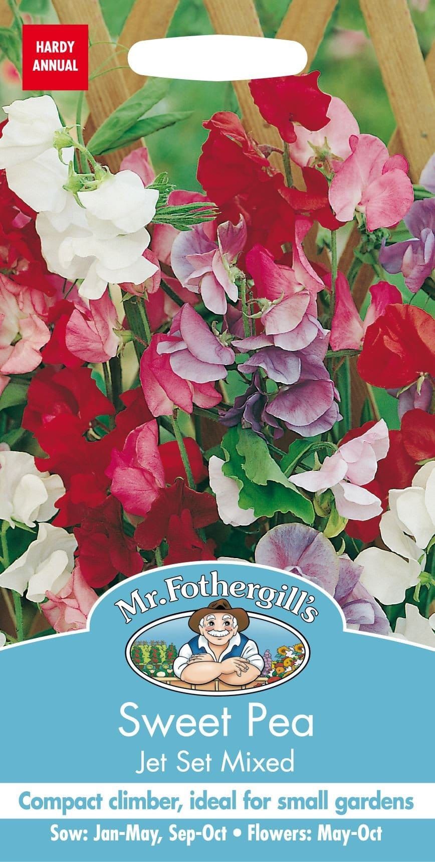 Mr Fothergills Sweet Pea Jet Set Mixed 35 Seeds