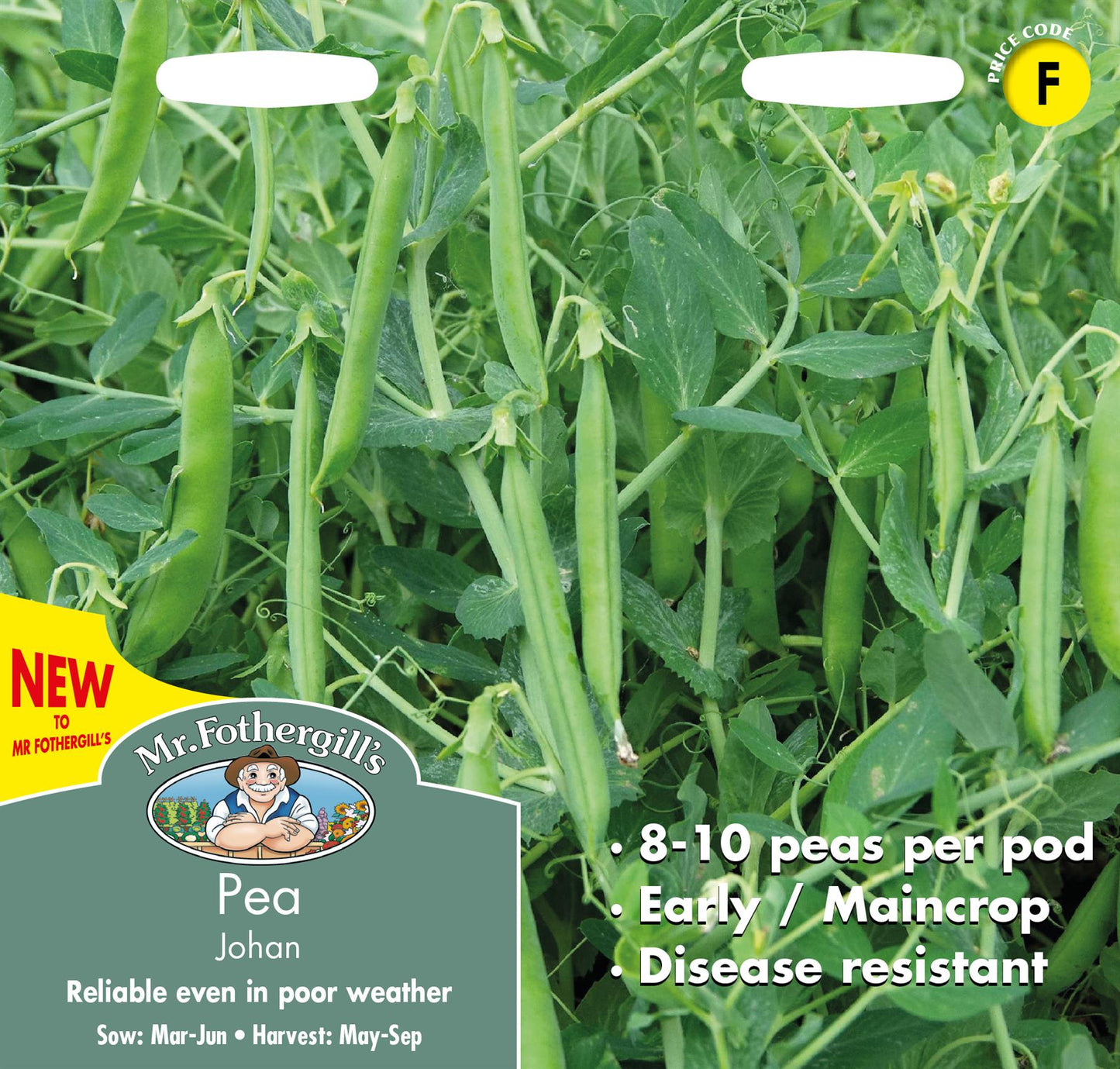 Mr Fothergills - Vegetable - Pea - Johan - 300 Seeds