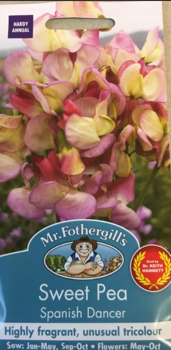 Mr Fothergills Sweet Pea Spanish Dancer 20 Seeds