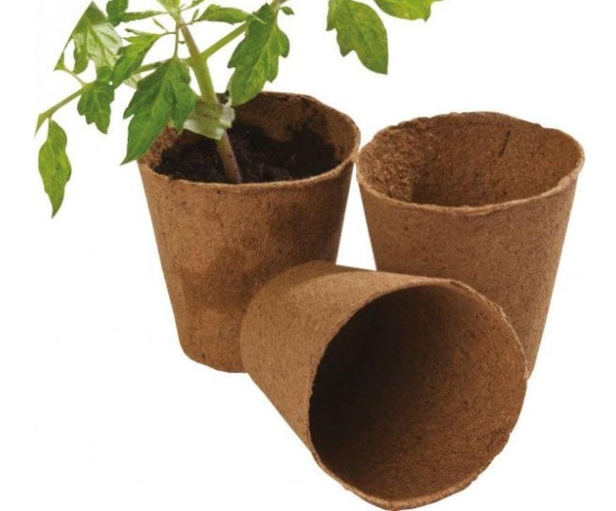Garland - 48 x 8cm Round Fibre Pots - Value Pack - W0304