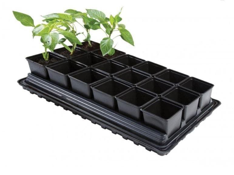 Garland - Professional Vegetable Tray Set (18 x 9cm Sq Pots, Try, Water Tray & Mat)